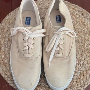 Keds Women's Gold Shinmery Canvas Sneakers